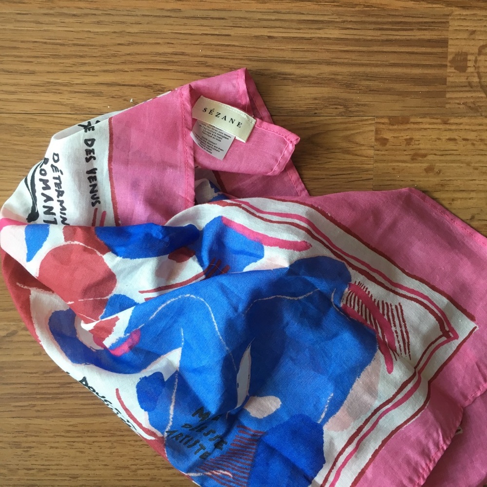Sezane 100% cotton small scarf